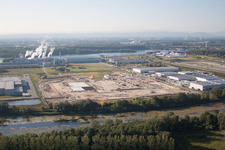 Zone industrielle d'Oberwald à Wörth am Rhein dans le département Rhénanie-Palatinat, Allemagne vue d'en haut