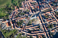 Vue oblique de Philippsburg dans le département Bade-Wurtemberg, Allemagne