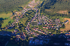 Vue aérienne de Wald-Michelbach dans le département Hesse, Allemagne