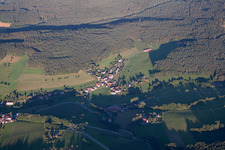 Quartier Güttersbach in Mossautal dans le département Hesse, Allemagne vue d'en haut