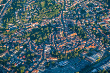 Vue aérienne de Vieille ville historique à Michelstadt dans le département Hesse, Allemagne