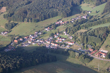 Vue oblique de Quartier Unter-Mossau in Mossautal dans le département Hesse, Allemagne