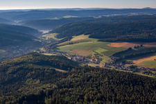 Quartier Hüttenthal in Mossautal dans le département Hesse, Allemagne d'en haut