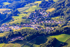Vue aérienne de Unterflockenbach à Gorxheimertal dans le département Hesse, Allemagne