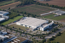 Vue aérienne de Schwabenheimer Hof à le quartier Wieblingen in Heidelberg dans le département Bade-Wurtemberg, Allemagne
