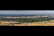 Vue aérienne de Panorama de la zone industrielle sud à Speyer dans le département Rhénanie-Palatinat, Allemagne