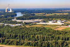 Zone industrielle sud à Speyer dans le département Rhénanie-Palatinat, Allemagne vue du ciel