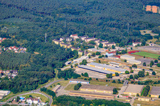 Vue oblique de Caserne du Palatinat du Sud à Germersheim dans le département Rhénanie-Palatinat, Allemagne