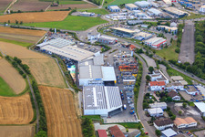 Vue aérienne de Centre de recyclage et service de conteneurs KÖMPF à Calw dans le département Bade-Wurtemberg, Allemagne