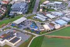 Centre de recyclage et service de conteneurs KÖMPF à Calw dans le département Bade-Wurtemberg, Allemagne du point de vue du drone
