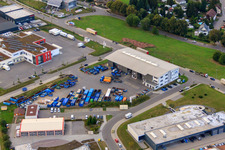 Centre de recyclage et service de conteneurs KÖMPF à Calw dans le département Bade-Wurtemberg, Allemagne hors des airs