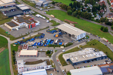 Centre de recyclage et service de conteneurs KÖMPF à Calw dans le département Bade-Wurtemberg, Allemagne vue d'en haut