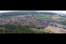 Vue aérienne de Panorama de la ville et des environs à le quartier Stammheim in Calw dans le département Bade-Wurtemberg, Allemagne