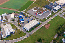 Centre de recyclage et service de conteneurs KÖMPF à Calw dans le département Bade-Wurtemberg, Allemagne depuis l'avion
