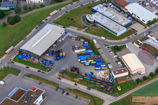 Centre de recyclage et service de conteneurs KÖMPF à Calw dans le département Bade-Wurtemberg, Allemagne du point de vue du drone