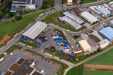 Centre de recyclage et service de conteneurs KÖMPF à Calw dans le département Bade-Wurtemberg, Allemagne d'un drone
