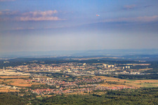 Vue aérienne de Vue sur Sindelfingen, chemin d'accès à le quartier Dagersheim in Böblingen dans le département Bade-Wurtemberg, Allemagne