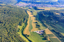 Vue aérienne de Station d'épuration du Würmtal à le quartier Lehenweiler in Aidlingen dans le département Bade-Wurtemberg, Allemagne