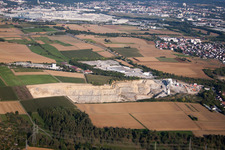 Vue aérienne de Mühlackerstraße, entreprise Kömpf à le quartier Darmsheim in Sindelfingen dans le département Bade-Wurtemberg, Allemagne
