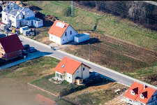 Vue aérienne de Nouvelle zone de développement NE, An der Anhaide à le quartier Schaidt in Wörth am Rhein dans le département Rhénanie-Palatinat, Allemagne