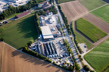 Mühlackerstraße, entreprise Kömpf à le quartier Darmsheim in Sindelfingen dans le département Bade-Wurtemberg, Allemagne vue d'en haut