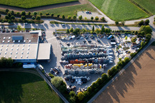 Vue d'oiseau de Mühlackerstraße, entreprise Kömpf à le quartier Darmsheim in Sindelfingen dans le département Bade-Wurtemberg, Allemagne