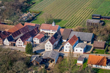 Vue aérienne de Rue Haupt à Vollmersweiler dans le département Rhénanie-Palatinat, Allemagne