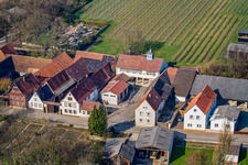 Vue aérienne de Rue Haupt à Vollmersweiler dans le département Rhénanie-Palatinat, Allemagne