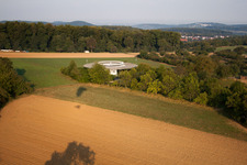 Photographie aérienne de Balise radio KRH VOR Karlsruhe à le quartier Wöschbach in Pfinztal dans le département Bade-Wurtemberg, Allemagne