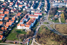 Vue aérienne de Steinfelderstr à Bad Bergzabern dans le département Rhénanie-Palatinat, Allemagne