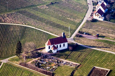 Vue aérienne de Chapelle de Denys dans le quartier de Gleishorbach à le quartier Gleiszellen in Gleiszellen-Gleishorbach dans le département Rhénanie-Palatinat, Allemagne