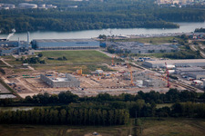 Zone industrielle d'Oberwald à Wörth am Rhein dans le département Rhénanie-Palatinat, Allemagne d'un drone