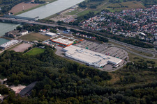 Centre Maximiliens 2 à le quartier Maximiliansau in Wörth am Rhein dans le département Rhénanie-Palatinat, Allemagne d'en haut
