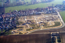 Vue oblique de Chemin élevé à Kandel dans le département Rhénanie-Palatinat, Allemagne