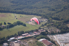 Vue oblique de Marienthal dans le département Bas Rhin, France