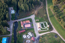 Gunstett dans le département Bas Rhin, France vu d'un drone