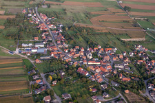Photographie aérienne de Gunstett dans le département Bas Rhin, France