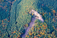 Photographie aérienne de Rotzenfelsen à le quartier Gossersweiler in Gossersweiler-Stein dans le département Rhénanie-Palatinat, Allemagne
