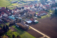 Vue aérienne de Saarstrasse NW à Kandel dans le département Rhénanie-Palatinat, Allemagne