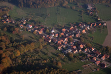 Mattstall dans le département Bas Rhin, France vue du ciel