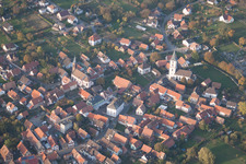Image drone de Gœrsdorf dans le département Bas Rhin, France