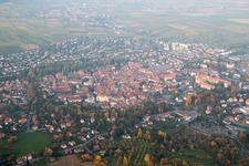 Enregistrement par drone de Wissembourg dans le département Bas Rhin, France