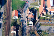Vue aérienne de Salle des fêtes du sud-ouest à Jockgrim dans le département Rhénanie-Palatinat, Allemagne