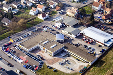 Vue aérienne de Marcheur de voiture à Kandel dans le département Rhénanie-Palatinat, Allemagne