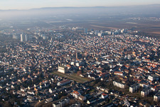 Vue oblique de Quartier Oggersheim in Ludwigshafen am Rhein dans le département Rhénanie-Palatinat, Allemagne