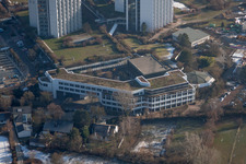 Terrain hospitalier de la BG Klinik Ludwigshafen à le quartier Oggersheim in Ludwigshafen am Rhein dans le département Rhénanie-Palatinat, Allemagne d'en haut
