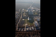 Terrain hospitalier de la BG Klinik Ludwigshafen à le quartier Oggersheim in Ludwigshafen am Rhein dans le département Rhénanie-Palatinat, Allemagne depuis l'avion