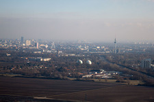 Vue aérienne de Quartier West in Ludwigshafen am Rhein dans le département Rhénanie-Palatinat, Allemagne