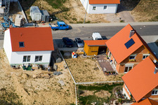 Nouvelle zone de développement NO à le quartier Schaidt in Wörth am Rhein dans le département Rhénanie-Palatinat, Allemagne d'en haut
