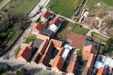 Vue aérienne de Chemin Billigheimer à Hergersweiler dans le département Rhénanie-Palatinat, Allemagne